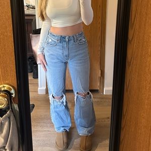 Abercrombie & Fitch Curve Love High Rise 90s Relaxed Denim Jeans